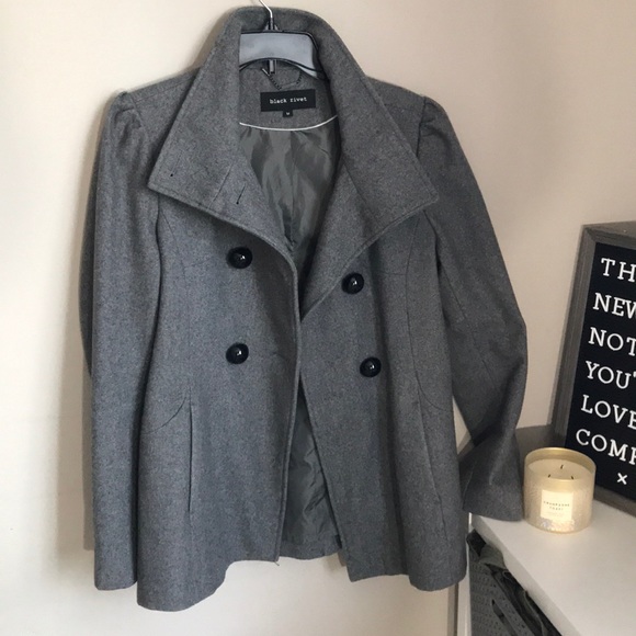 Gray peacoat! 🧥 ADORABLE ✨ - Picture 2 of 4